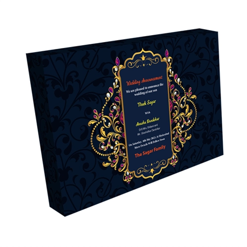 Wedding Announcement Gift Box Gradient Finish No Compartments